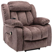 Power Massage Lift Recliner Chair with Heat & Vibration for Elderly, Heavy Duty and Safety Motion Reclining Mechanism - Antiskid Fabric Sofa Contempoa