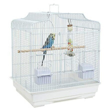 WUNDAPETS LIBERTA SIAM WHITE BUDGIE CANARY FINCH BIRD CAGE FEEDER PERCHES SWING