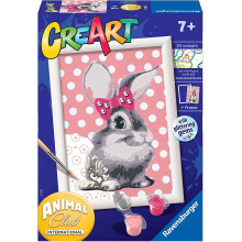 Ravensburger CreArt Cuddly Bunny Paint efter numre til b?rn - Malerkunst og kunsth?ndv?rkss?t til 7 ?r og opefter - p?skegaver