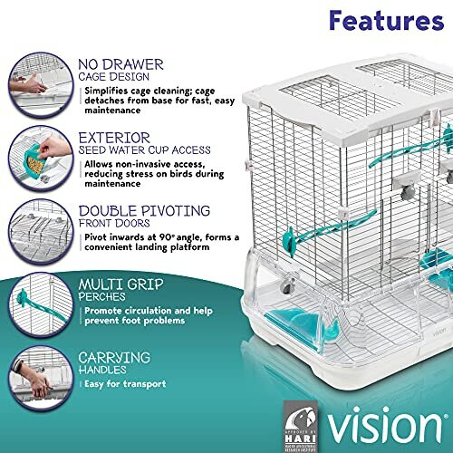 Vision Cage/ Home for Birds Regular, 47.5 x 35.6 x 50.8 cm, Small 1
