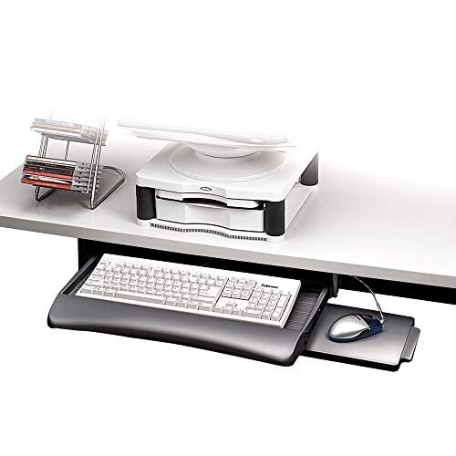 Fellowes Fellowes UnderDesk Keyboard Manager - Keyboard drawer with mouse tray - platinum