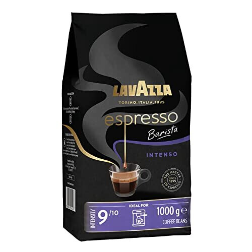 Lavazza Espresso Intenso Barista, Arabica and Robusta Drum Roast Coffee Beans, 1 kg Pack