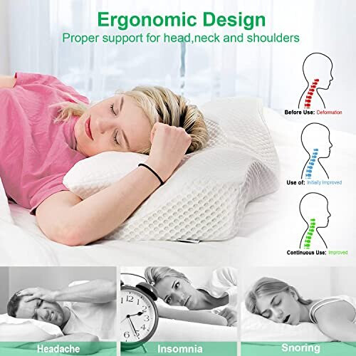 Contour Memory Foam Pillow Sleeping Orthotic Neck Brace Neck