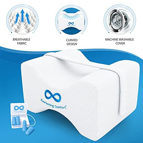 Everlasting Comfort Knee Pillow for Sleeping - Hip, Lower Back, and Sciatic Nerve Pain Support 2