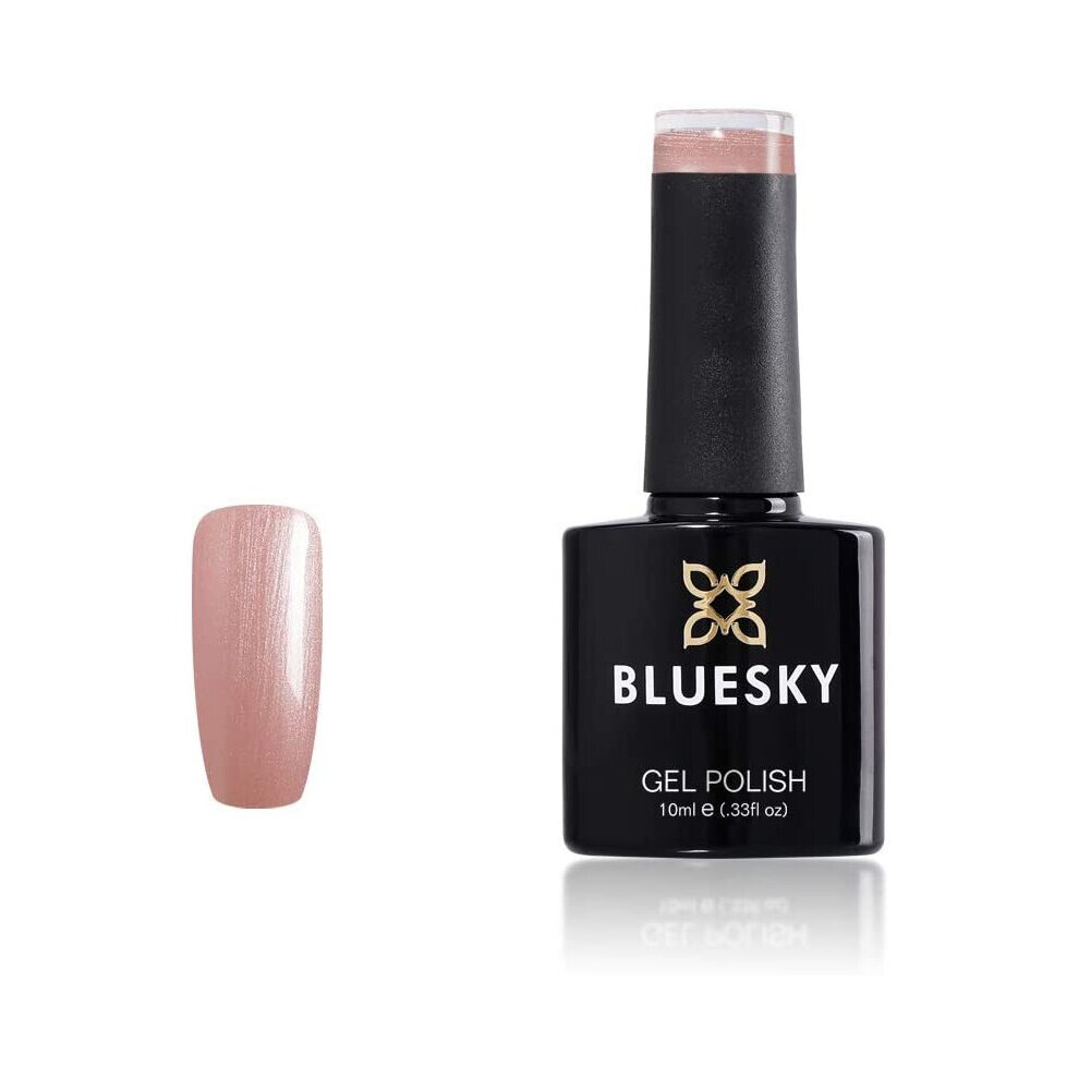 Bluesky Gel Nail Polish, Pink Glitter A059, Long Lasting, Chip Resistant, 10 ml (Requires Drying Under UV LED Lamp)