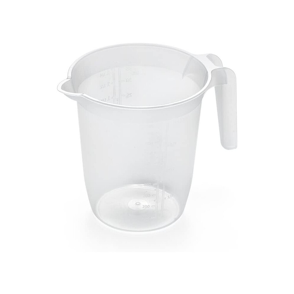 Addis 518006 Measuring and Mixing Jug with Handle, Plastic, 1 Liter, Transparent