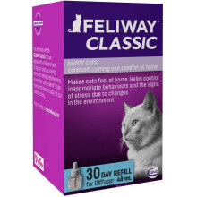 FELIWAY Classic 30 day Refill comforts cats, helps solve behavioural issues and stress/anxiety in the home - 48ml