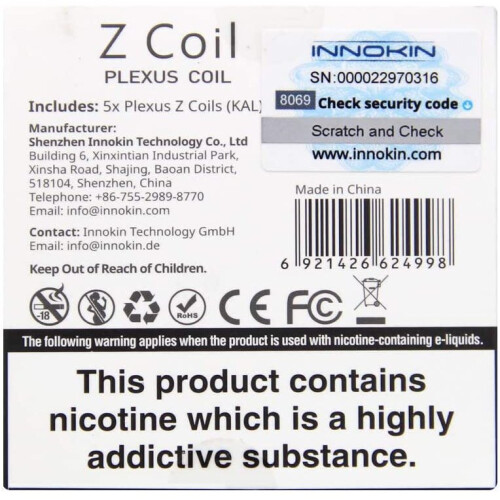 INNOKIN Zenith Plexus Coil 0.5 Ohm Pack of 1 (5 units inside) 2