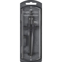 Compas - Faber-Castell - Stream 2019 - Schnelleinrichtung - Modernes Design - Grau