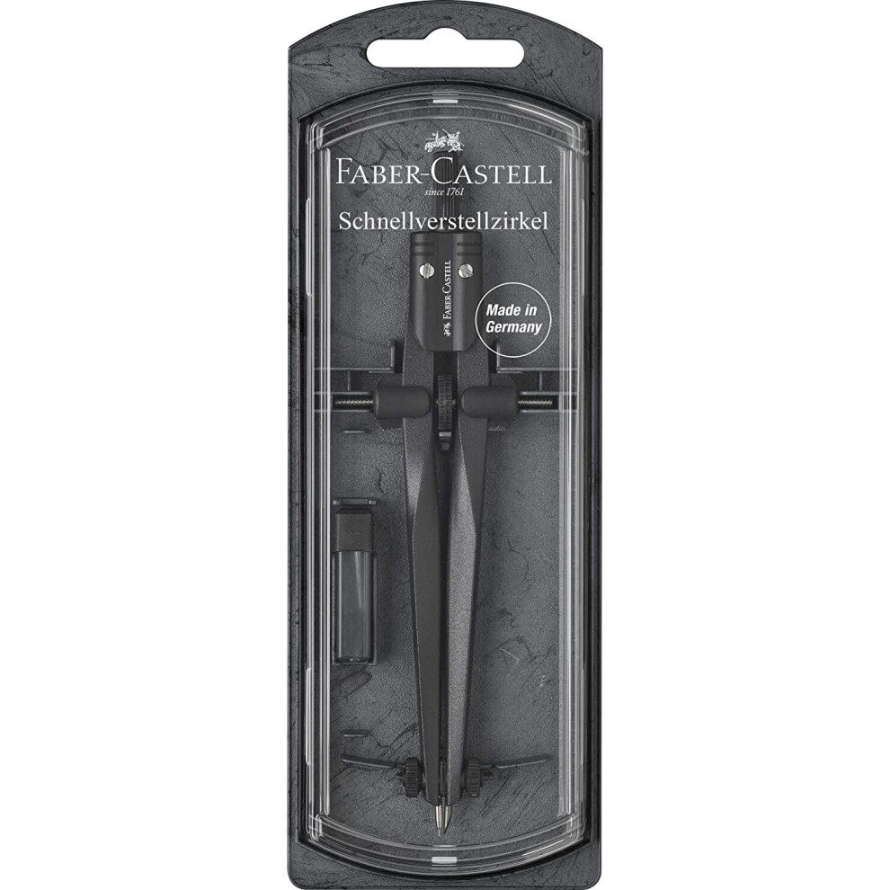 Faber-Castell Stream Quick-set Compass - Black Stone, 174530