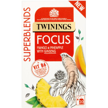 Twinings Superblends Focus Enveloped Tea Bags - 4x20
