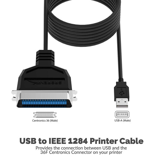 Sabrent USB to Parallel IEEE 1284 Printer Cable Adapter (CB-CN36) 1