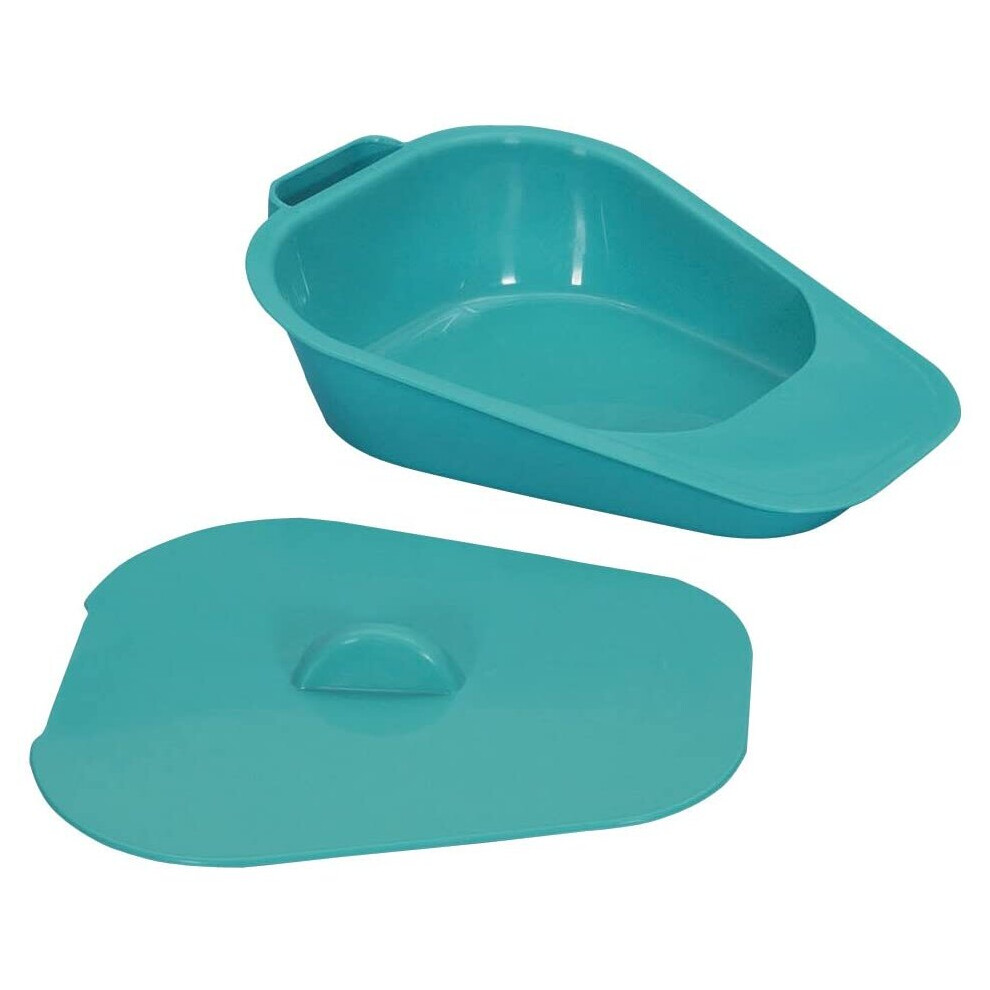Performance Health Selina Slipper Bed Pan, Commode Pan For Elderly, Handicapped And Disabled, Lightweight Teal Colour