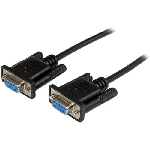 StarTech.com StarTech.com 1m Black DB9 RS232 Serial Null Modem Cable F/F - DB9 Female to Female - 9 pin RS232 Null Modem Cable - 1 meter, Black