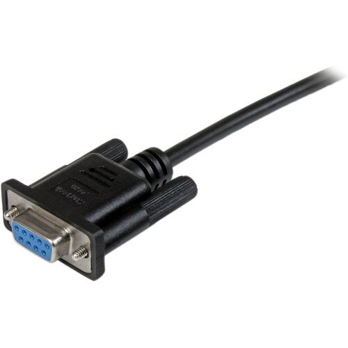 StarTech.com StarTech.com 1m Black DB9 RS232 Serial Null Modem Cable F/F - DB9 Female to Female - 9 pin RS232 Null Modem Cable - 1 meter, Black 1
