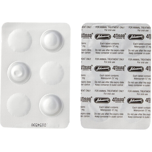 Johnson's Veterinary Johnsons Veterinary Products 4Fleas Dog Tablets, Large, 57 mg, 6 Tablets 2