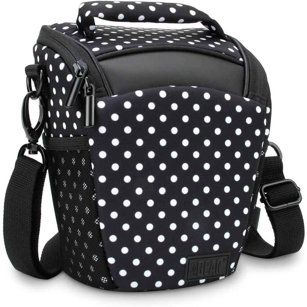 Photos - Camera Bag USA GEAR  in Neoprene with Adjustable Shoulder Sling, Shoulder Bag with Padded Handle, Removable Rain Cover and We 