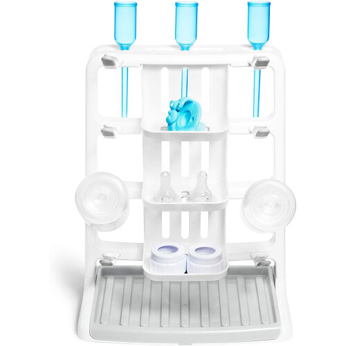Munchkin Munchkin Tidy Dry Space Saving Baby Bottle Drying Rack, White 2