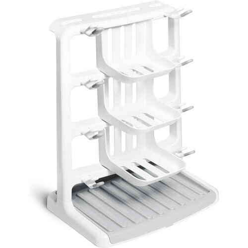 Munchkin Munchkin Tidy Dry Space Saving Baby Bottle Drying Rack, White