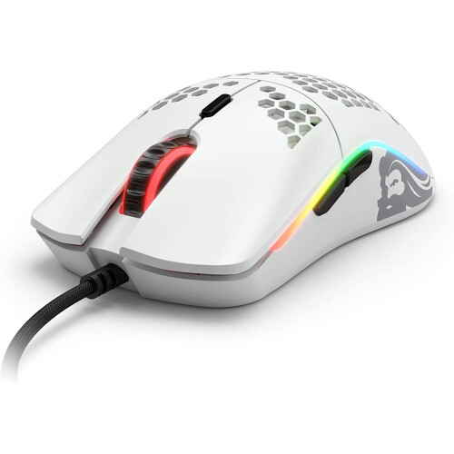 Glorious PC Gaming Race model O- Gaming-Maus - White, Matt 2