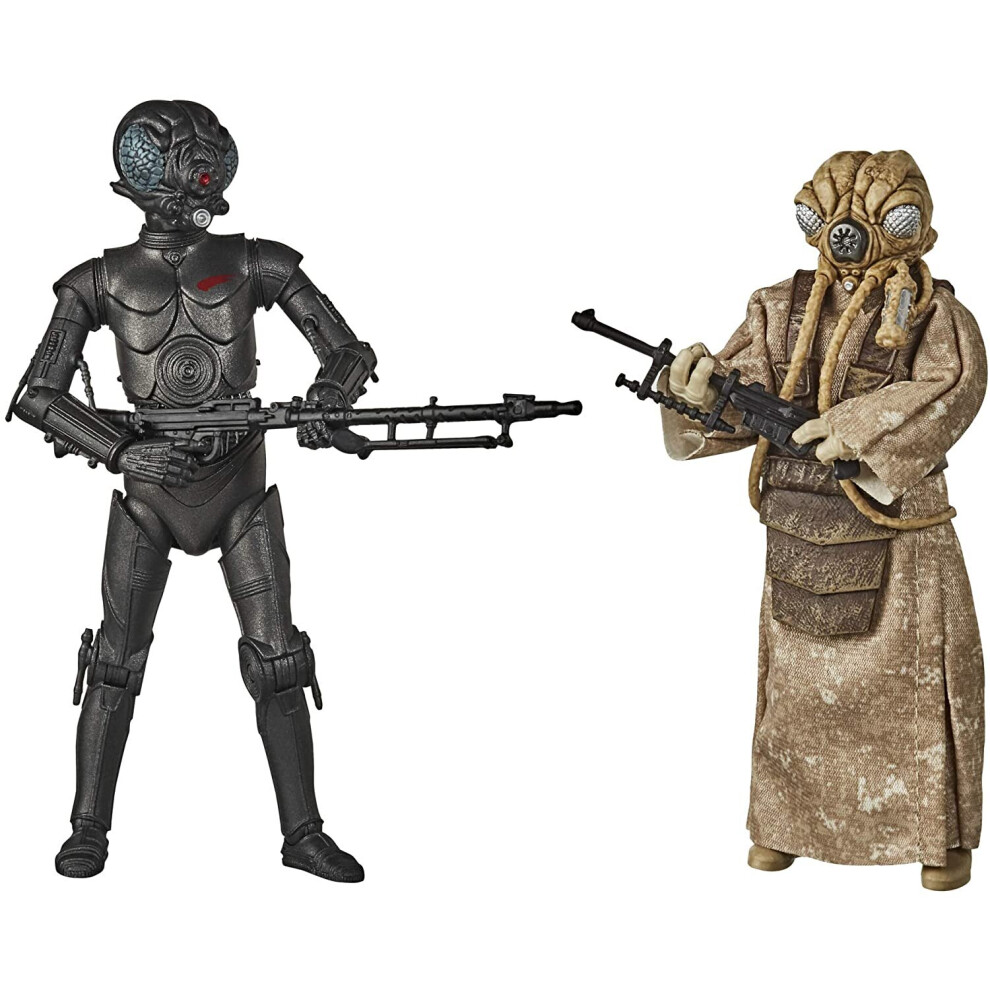 Star Wars The Black Series 4-LOM and Zuckuss Toys 15-cm-Scale The Empire Strikes Back Collectible Figures 2-Pack, Ages 4 and Up