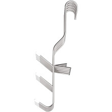Browin 311302 5-Piece Stainless Steel Smoking Fish Hooks with 3-Tip Design – Rustproof, High-Temp Resistant, 5x8x19 cm