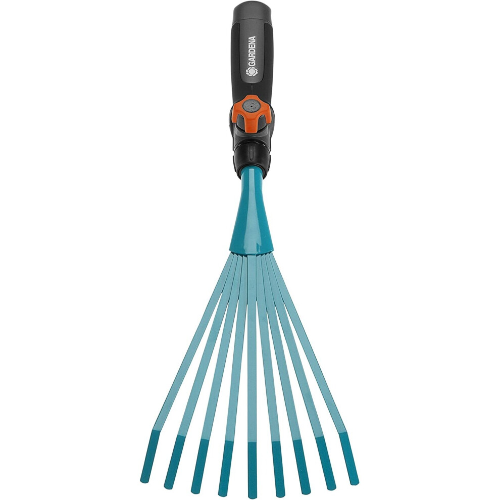 Gardena Combisystem Hand Rake: Wire Hand Rake For Raking Up Garden Waste, 12 Cm Working Width, High-Quality Steel, Ergonomic Handle, Corrosion