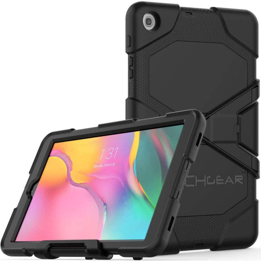 TECHGEAR G-SHOCK Case Fits Samsung Galaxy Tab A 10.1" 2019 (SM-T510 / SM-T515) Tough Rugged HEAVY DUTY Armour Shockproof Survival Case with Stand -