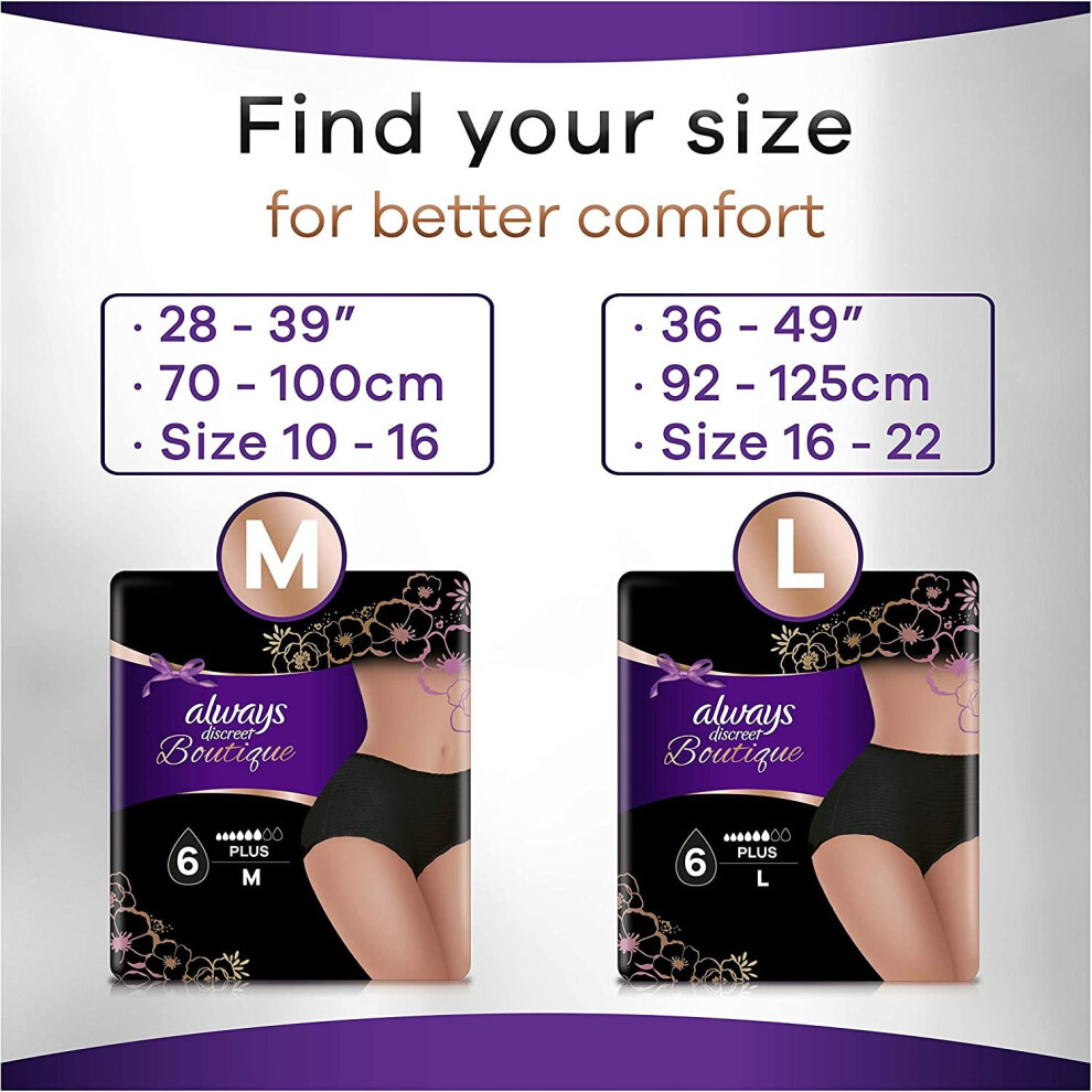 Always Discreet Underwear Incontinence Pants Plus Large 8 pack
