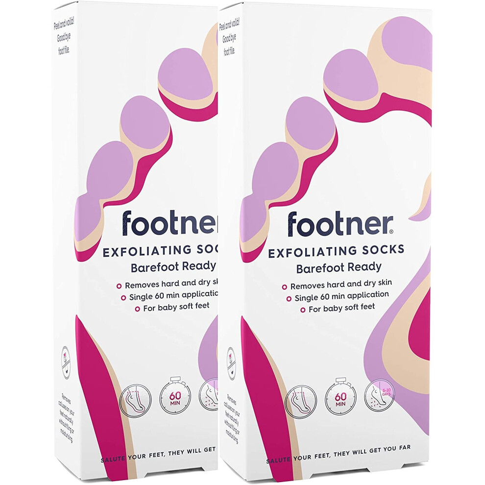 Footner Exfoliating Socks Total Callus Remover(2 Pack) Size 2