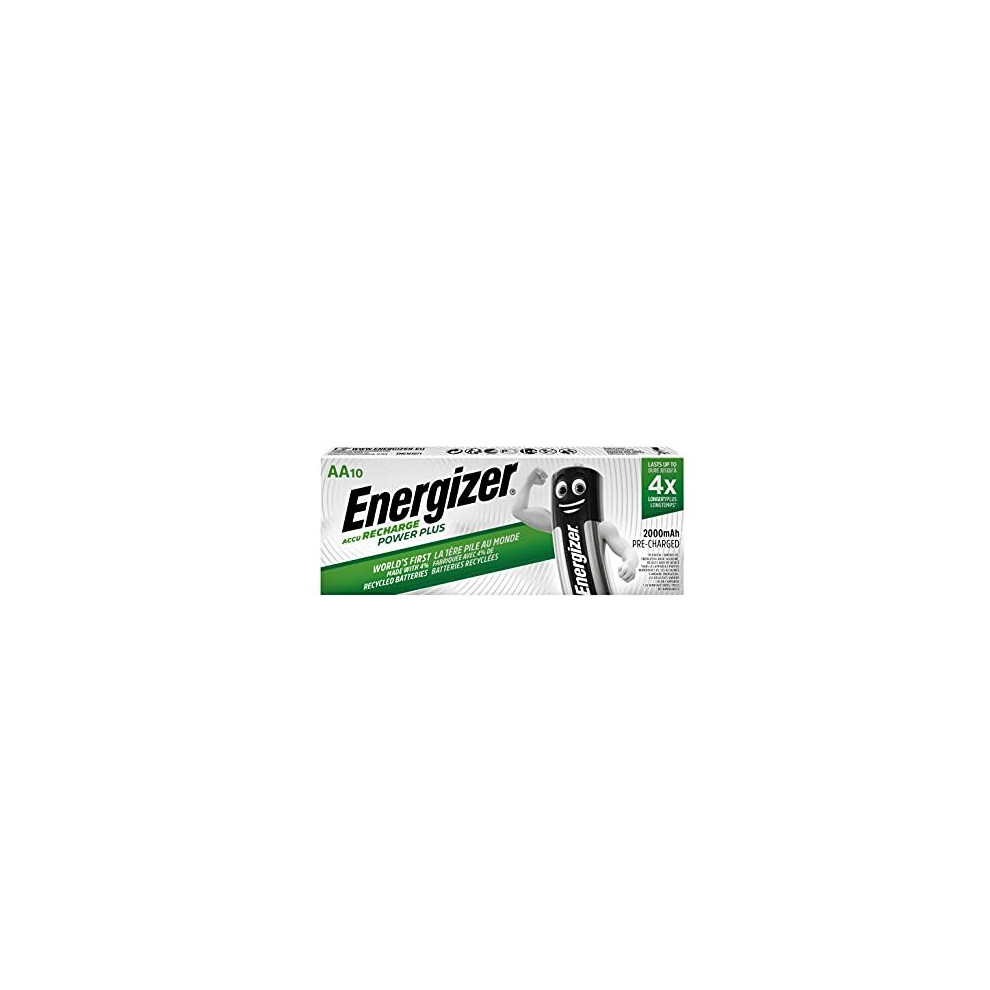 Energizer 634354 2000MAh AA Rechargeable Battery (Pack of 10) - Packaging May Vary