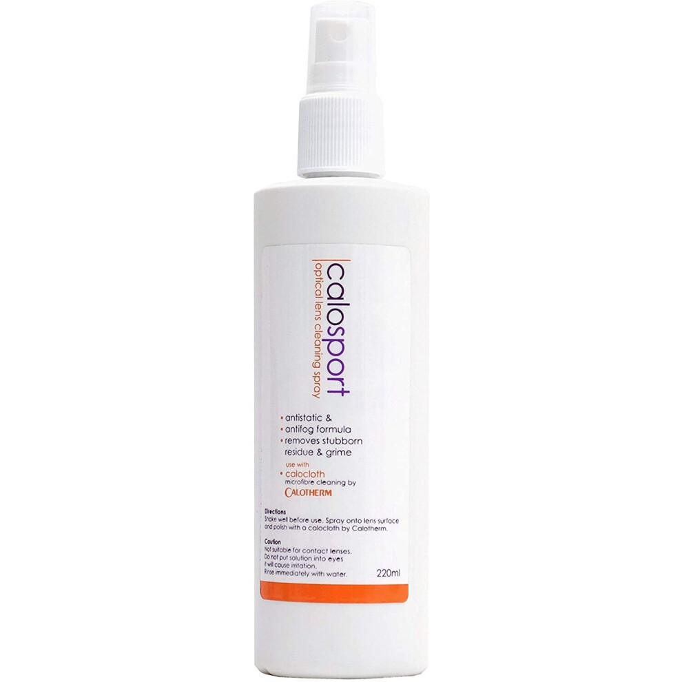 Calotherm Cs220 Calosport Antistatic & Anti Fog Sports Lens Spray 220Ml