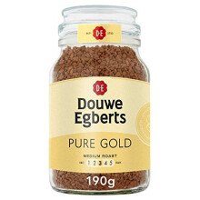 Douwe Egberts Pure Gold Instant Coffee 190g (Total of 6 Jars)