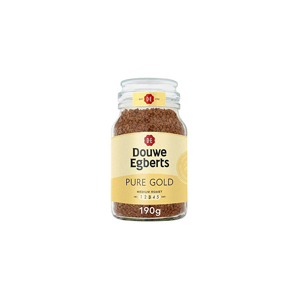 Douwe Egberts Pure Instant Coffee 190G (Total Of 6 Jars) Gold
