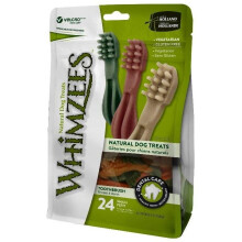 WHIMZEES Natural Dental Dog Chews Long lasting, Small Toothbrush Star, 24 Pieces