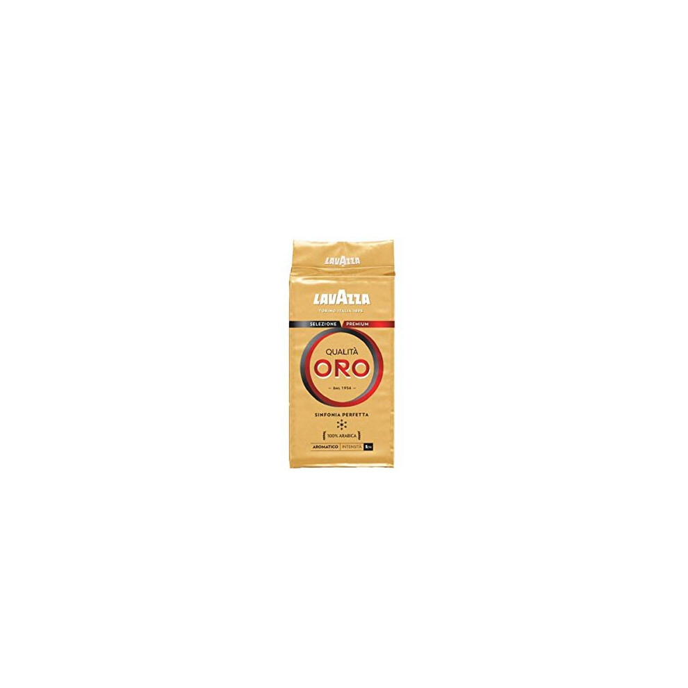 Lavazza QualitÃ  Oro, 100% Arabica Medium Roast Ground Coffee, 250 g, (Pack of 6)