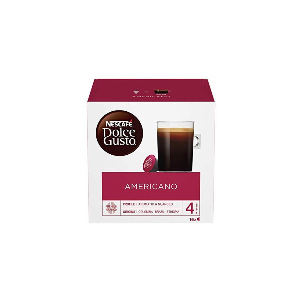 Nescafe Nescafé Dolce Gusto Caffè Americano, Pack Of 3 (Total 48 Capsules, 48 Servings)