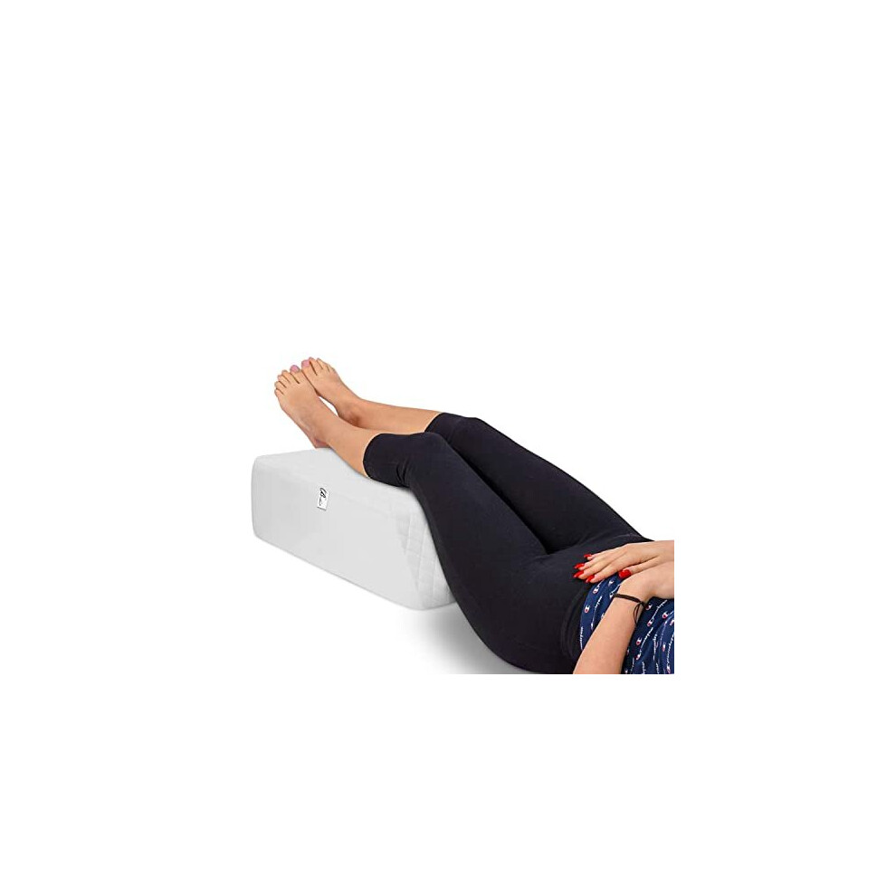 Brillars Leg Elevation Pillow Upholstery Wedge Foam For Leg & Knee, Helps Reduce Foot, Hip & Lower Back Pain, Improves Circulation Includes