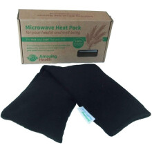 Unscented Microwave wheat bag - UK Made - NON Scented - Black, Made In UK, Gift Boxed