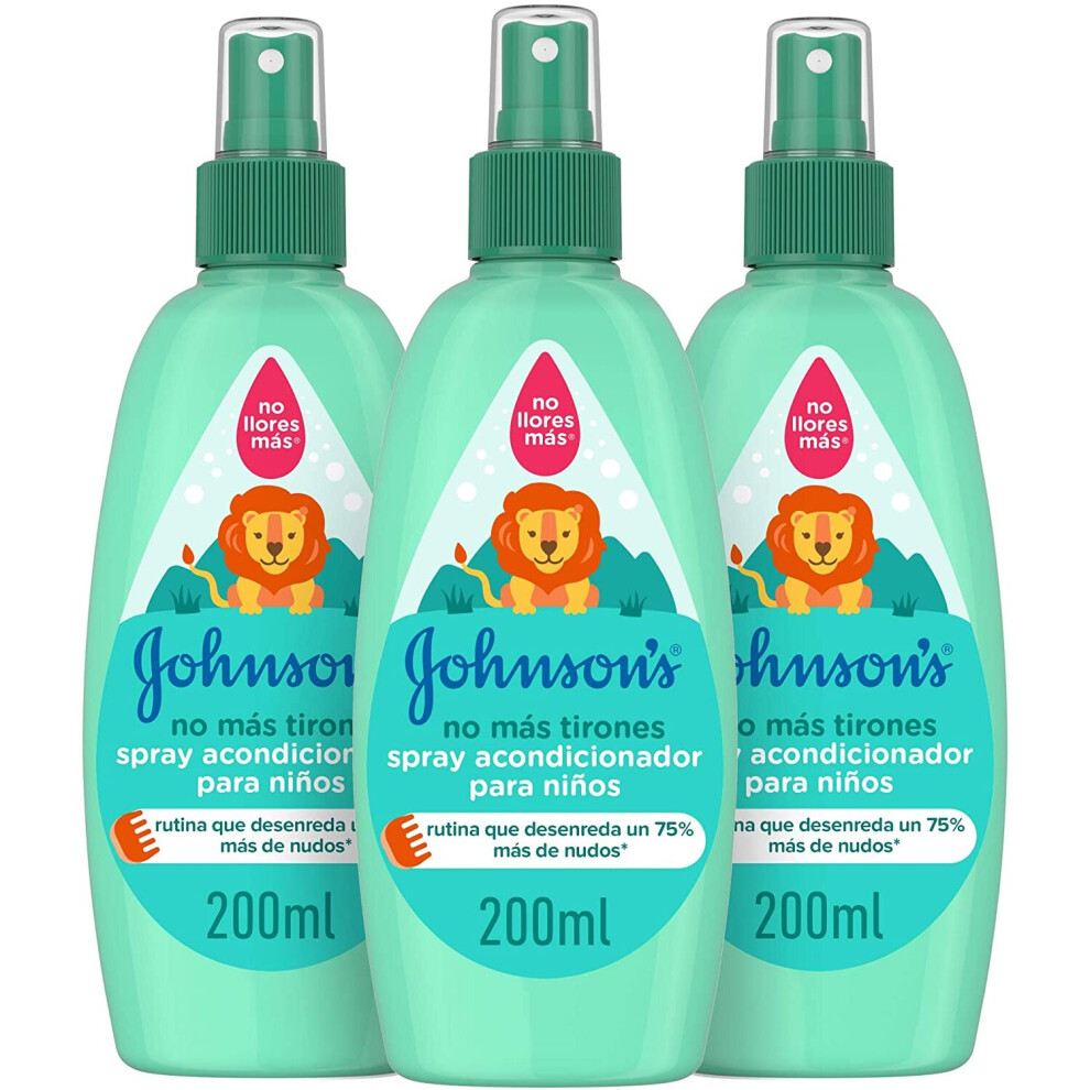 Johnson's Baby No More Tangles Conditioner Spray For Kids, 3 X 200 Ml