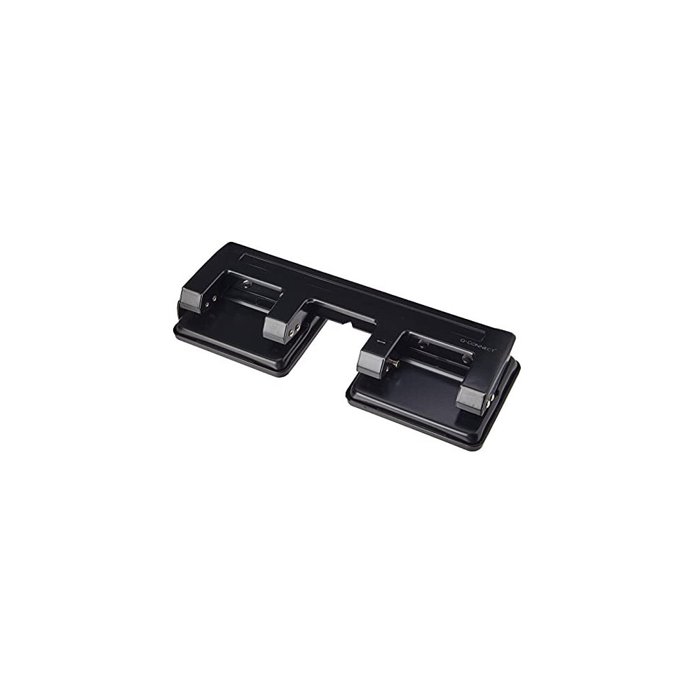 Photos - Stapler Q-Connect Fixed 4 Hole Punch, 75-P - Black 