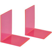 Maul Pack of 2 Premium Acrylic Bookends 10 x 10 x 13 cm Neon Pink