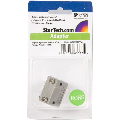 StarTech.com StarTech.com Right Angle VGA Adapter - Right Angle VGA to VGA - Male/Female - Type 1 - VGA Adapter Cable (GC1515MFRA1) 2