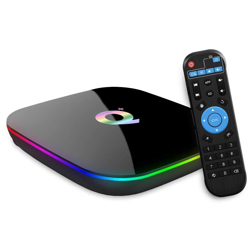 Android TV BOX, Q PLUS Android 9.0 TV BOX 2GB RAM/16GB ROM H6 Quad-Core Support 2.4Ghz WiFi 6K HDMI DLNA 3D Smart TV BOX