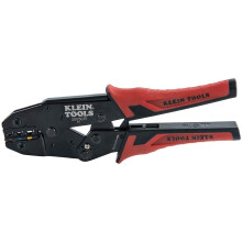 Klein Tools Tool, Ratcheting Insulated Terminal Crimper for 10 to 22 AWG Wire 3005CR
