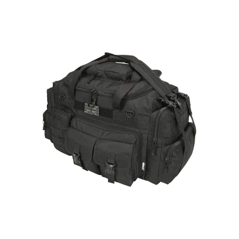 Kombat Tactical Saxon Holdall 50 Litre - Black Police Patrol Holdall Duffle Pack Security Special Forces