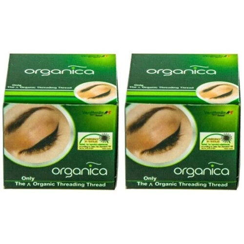 2 Spool x 300m Organica Organic Cotton Eyebrow Threading Thread - India 1