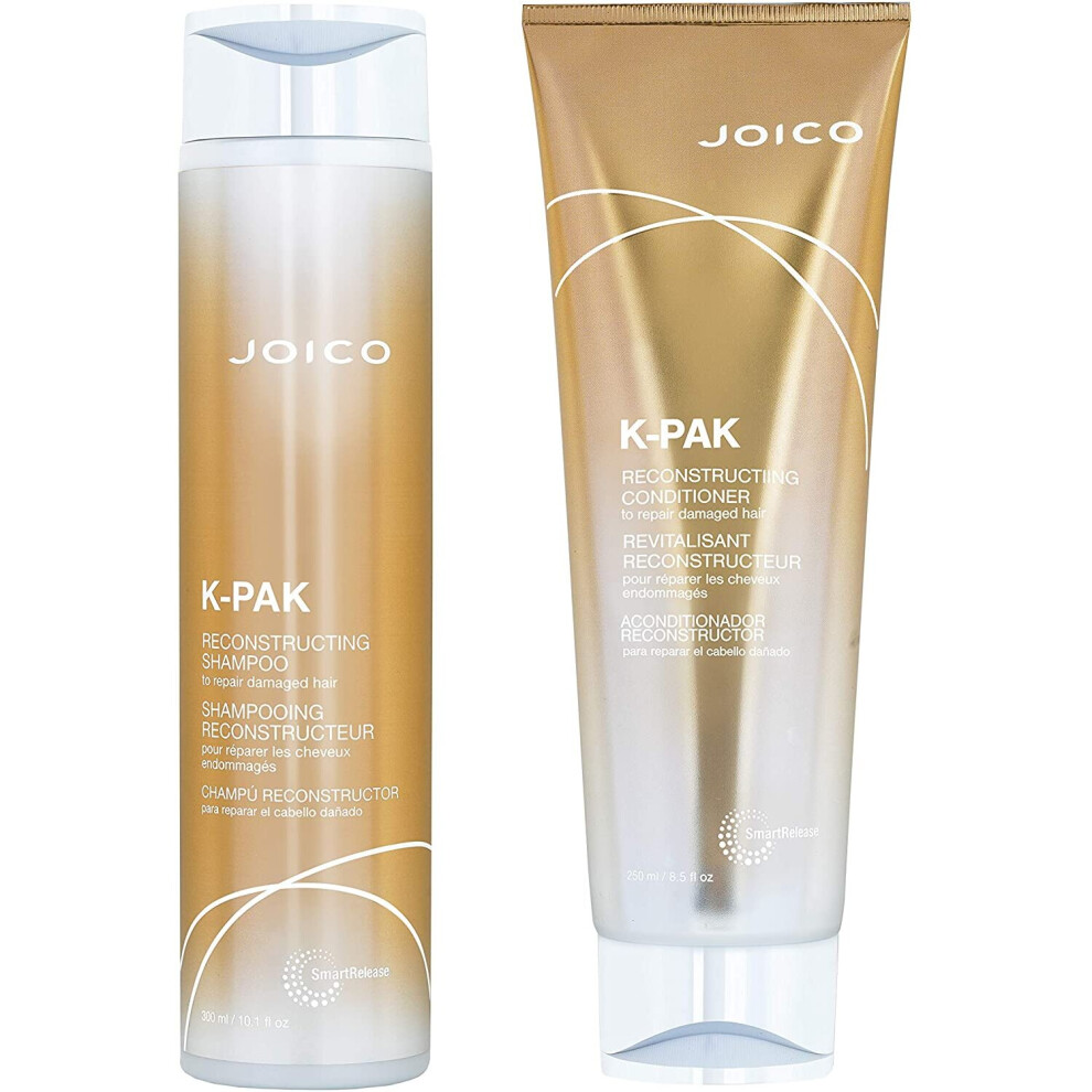 Joico K-Pak Reconstructing Shampoo 300ml & Conditioner 250ml to repair damaged hair. NEW PACKAGING