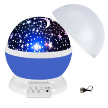 (Blue) Star Moon Galaxy Projector Night Light Children Kids Bedroom Decor LED Lamp
