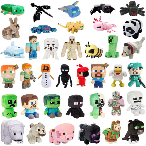 30cm Blue Big Steve) Minecraft Plush Toy Pixel Doll Children Doll